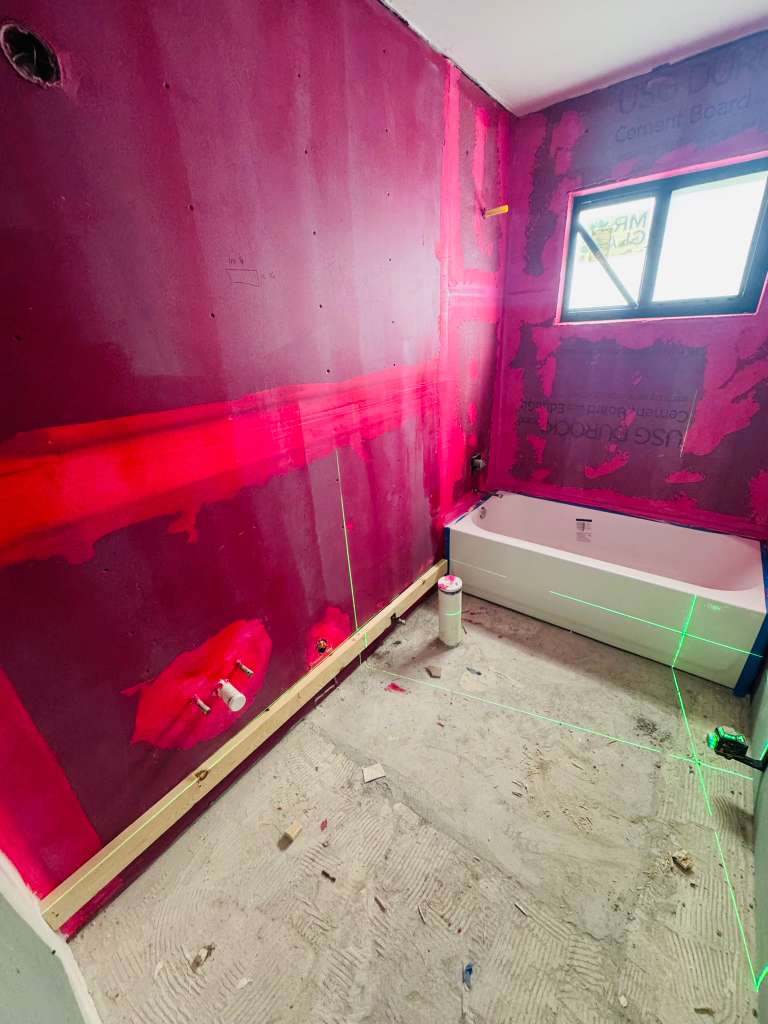 Modern bathroom remodel - before